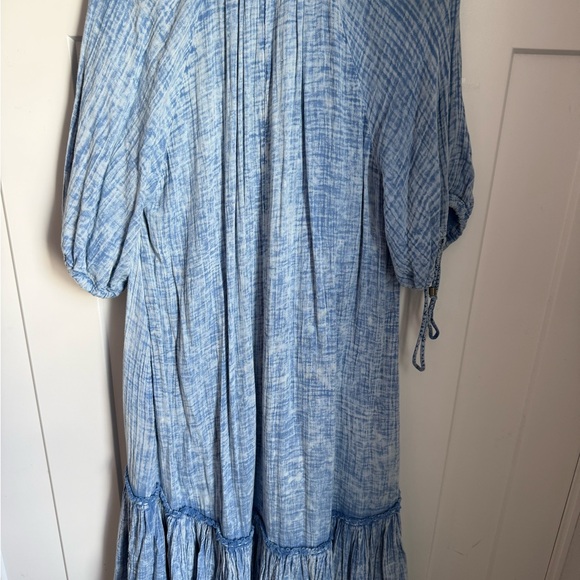 Free People Maya Midi Shirt Dress in a blue wash in size xs, fits very oversized - Picture 6 of 6